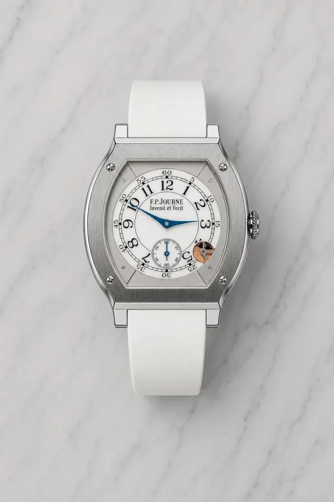 ÉLÉGANTE TITANIUM Rubber Strap White Dial (48mm) - ELHT