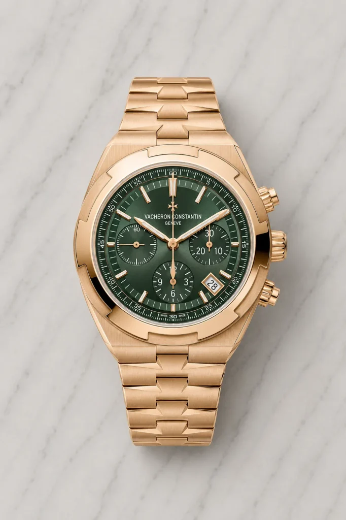 Overseas Chronograph Pink Gold Intense Green Dial (42.5M) - 5520V210R
