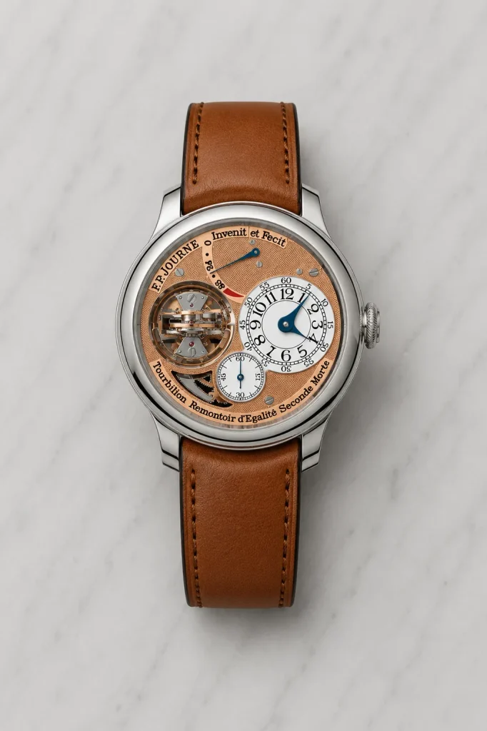 TOURBILLON SOUVERAIN 18K Rose Gold Leather Strap 42mm